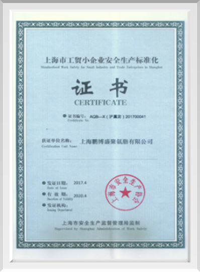 上海市工贸小企业安全生产标准化